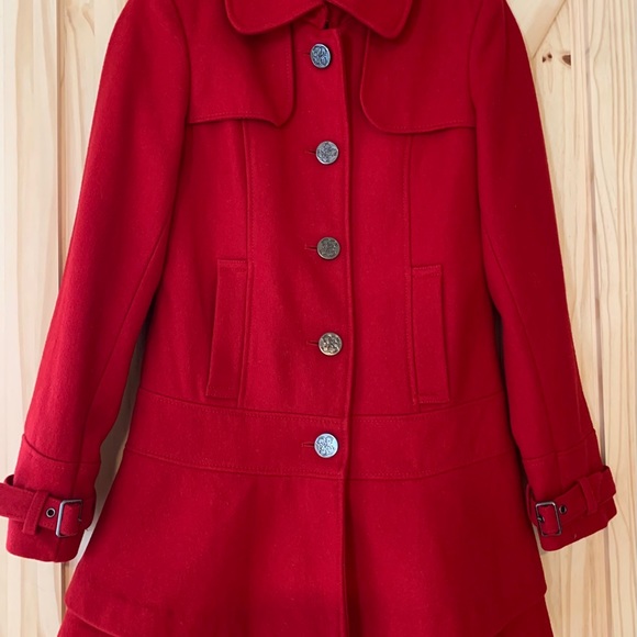 Guess Ruffle Bottom Coat - Picture 4 of 5